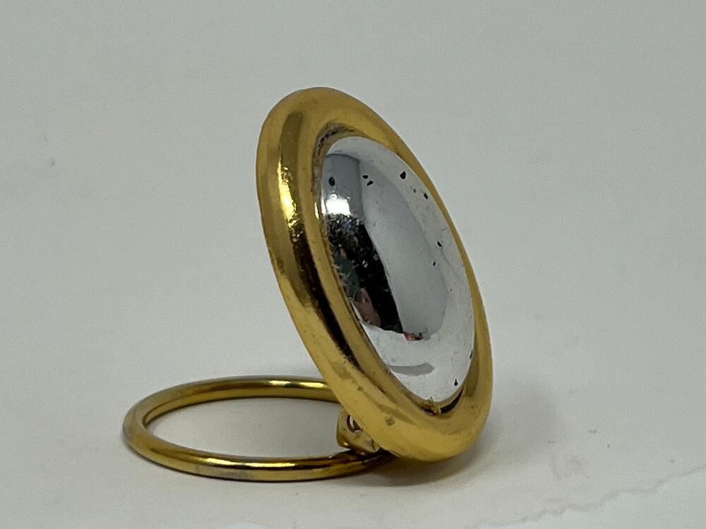 Vintage West Germany Scarf Clip Two Tone Silver Gold Mid Century Ring Slide MCM